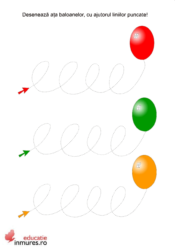 Planșe de colorat - Baloane