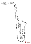 Desen grafic - saxofon