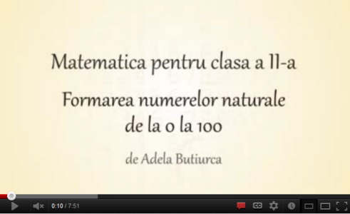 Formarea numerelor naturale de la 0 la 100