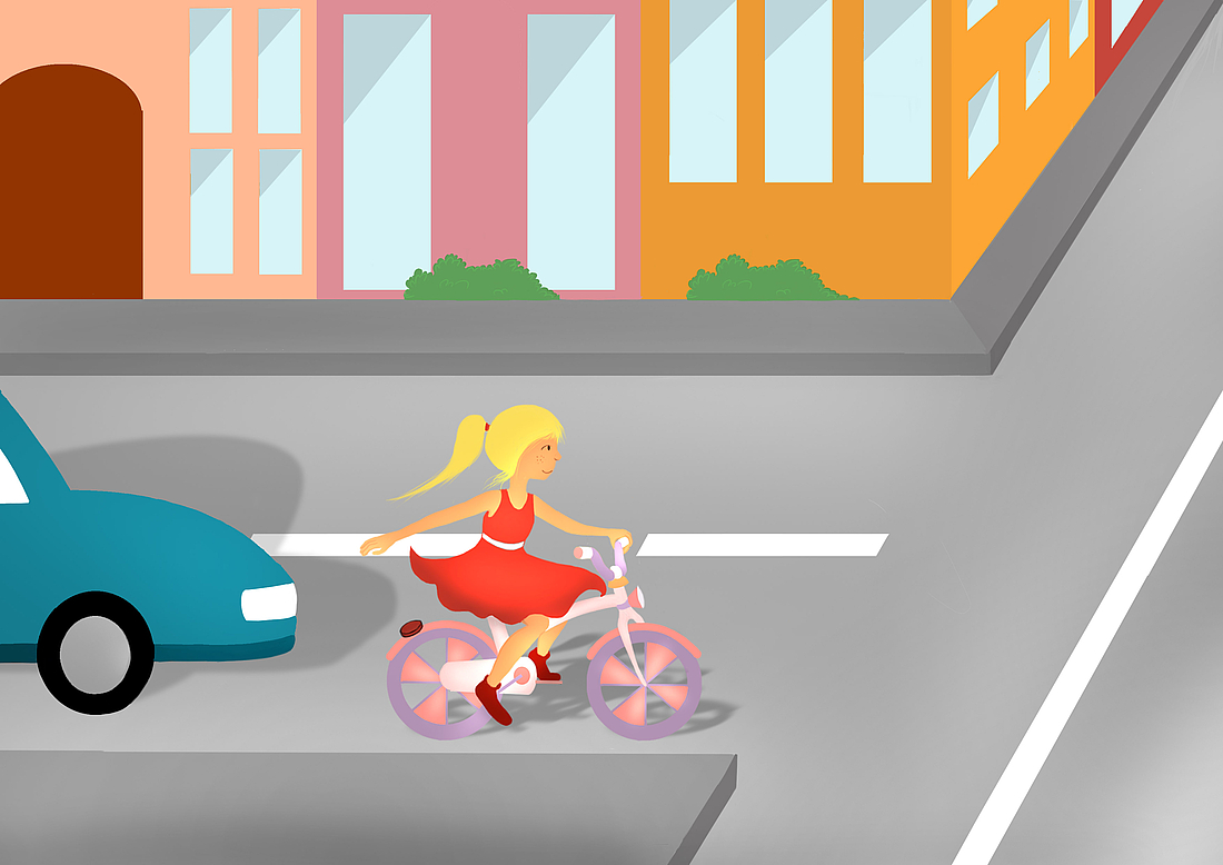 Fetita pe bicicletă -Reguli de circulatie