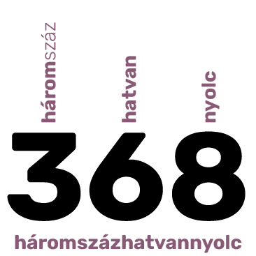 368,háromszázhatvannyolc,nyolc,hatvan,háromszá
