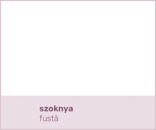szoknya fustă