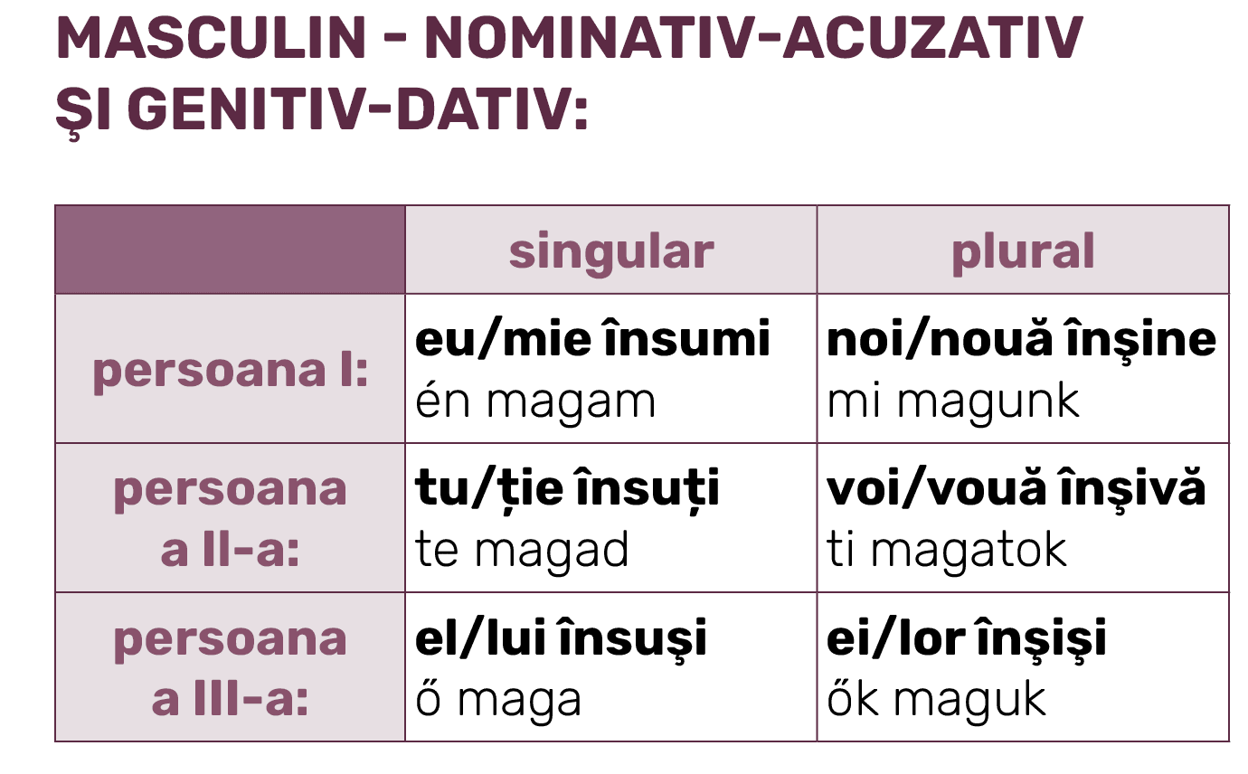  ,Masculin - nominativ-acuzativ şi genitiv-dativ