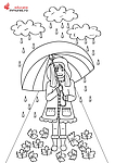 O fetiță cu umbrelă