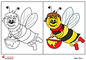 Colorează după model o albină